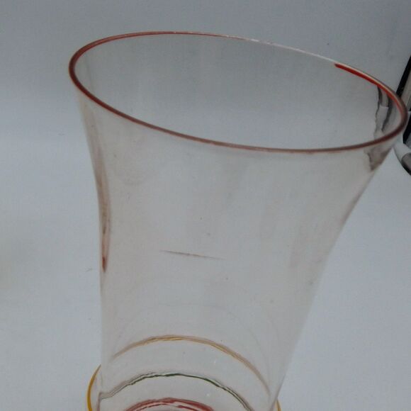 US Glass Co Painted Pin-Striped Glassware Set 6 Depression Glass Tumbler Juice - Picture 7 of 12